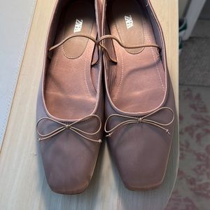 EUC Zara Satin ballet flats